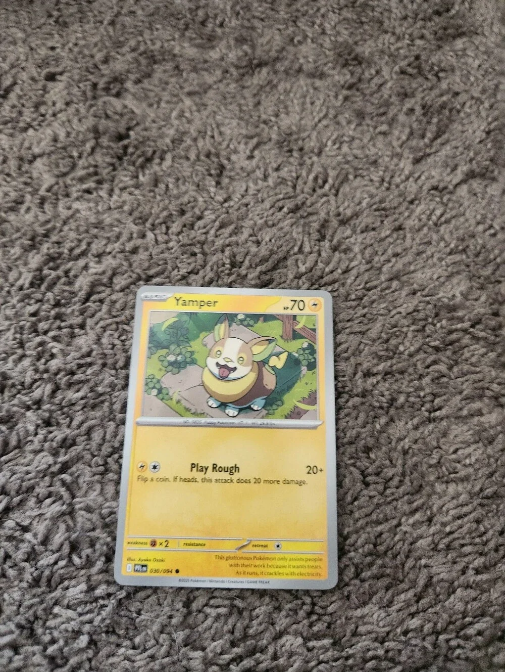 Yamper 030/094 NM / M - Phantasmal Flames Pokemon Card
